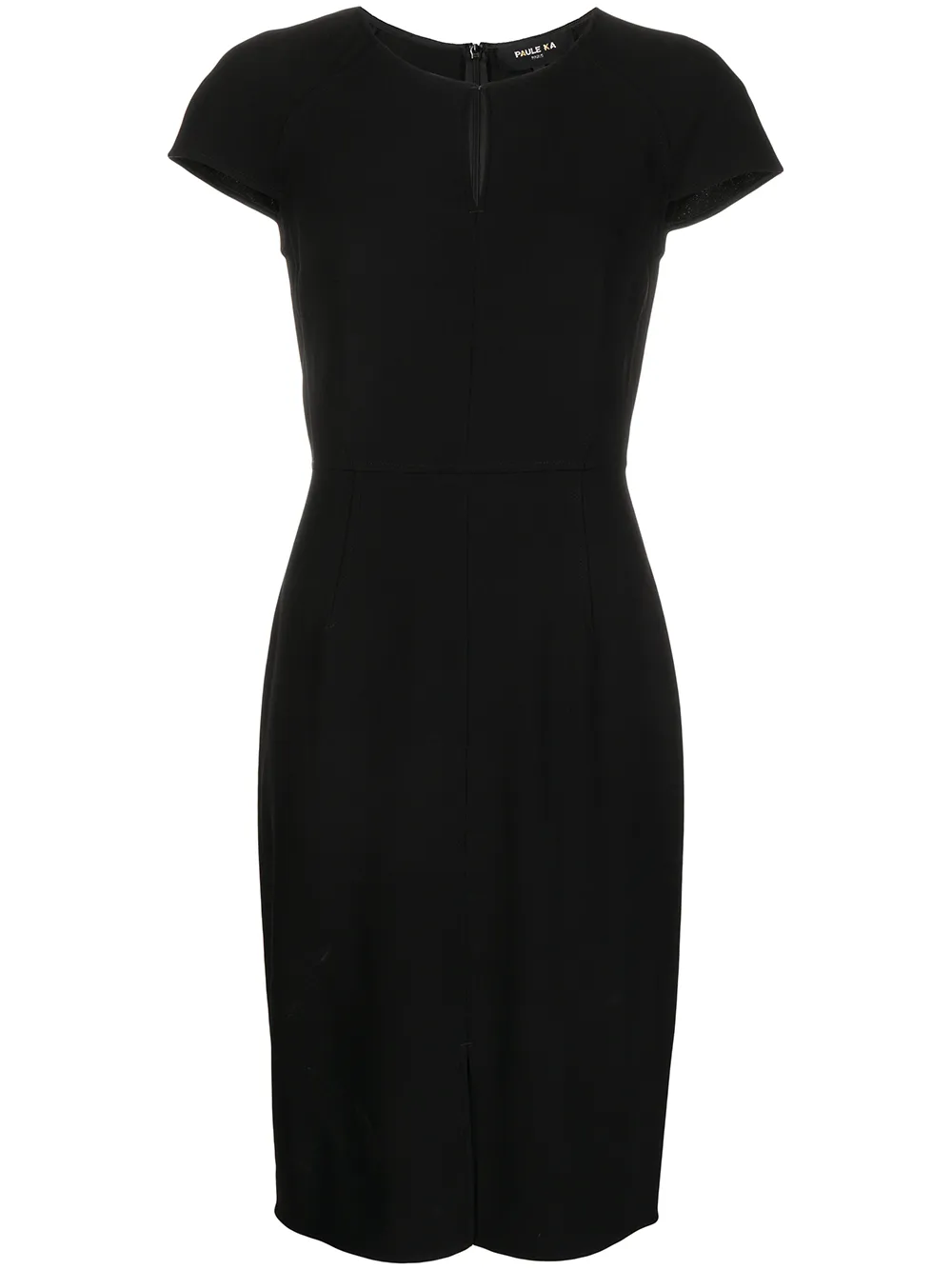 

Paule Ka vestido midi con abertura en el cuello - Negro