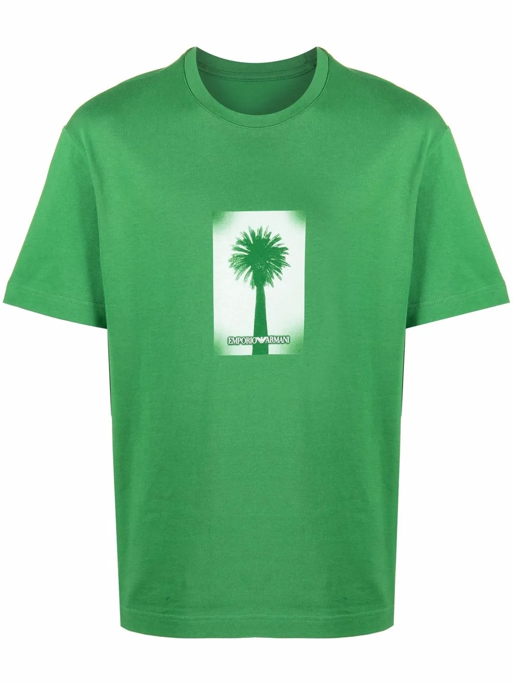 

Emporio Armani playera con estampado de palmera - Verde