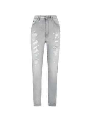 Dolce & Gabbana Audrey Distressed Skinny Jeans | Blue | FARFETCH