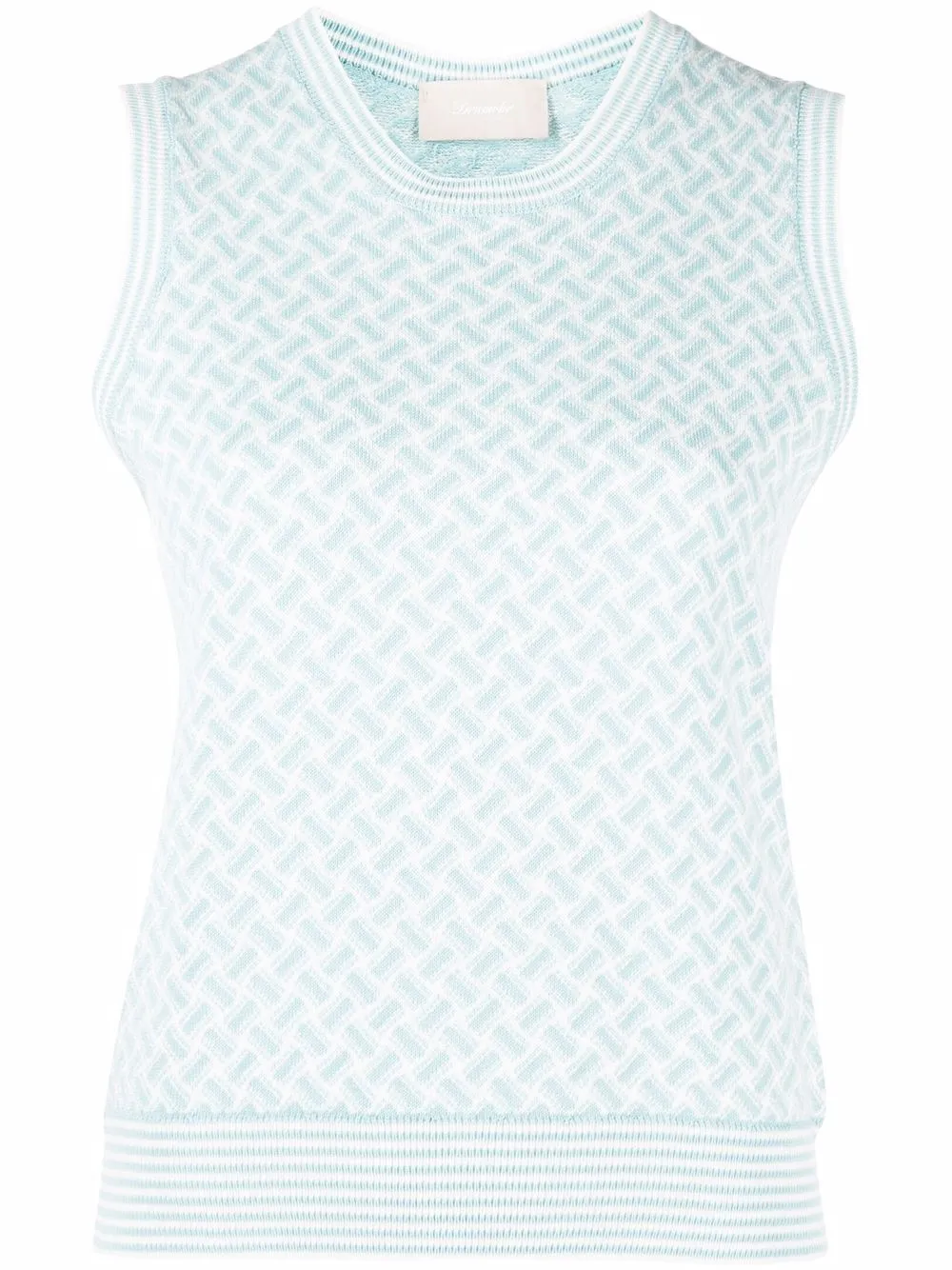 Drumohr Patterned Intarsia-knit Vest Top In Blu | ModeSens