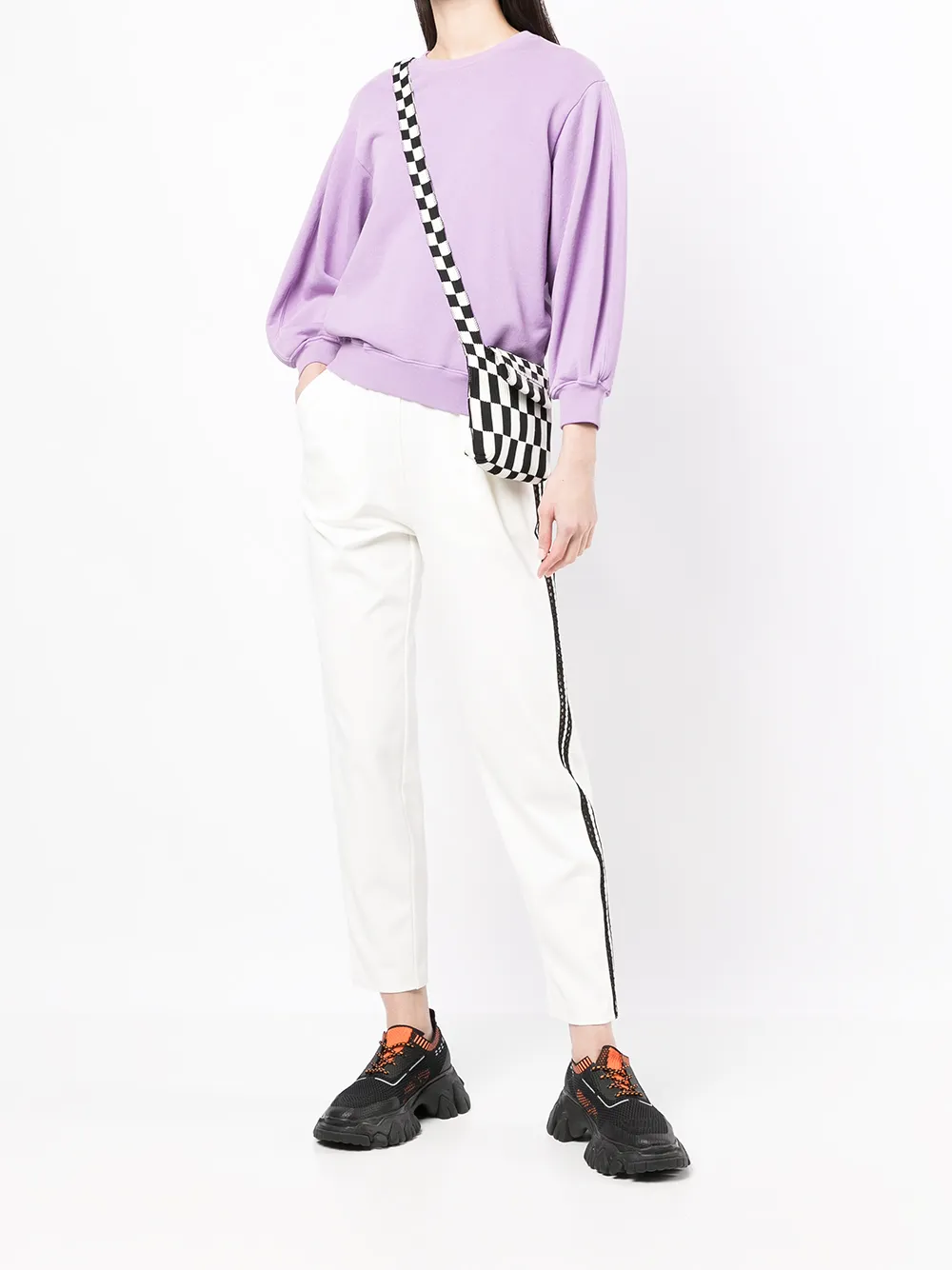 TWINSET Trainingsbroek met zijstreep - Wit