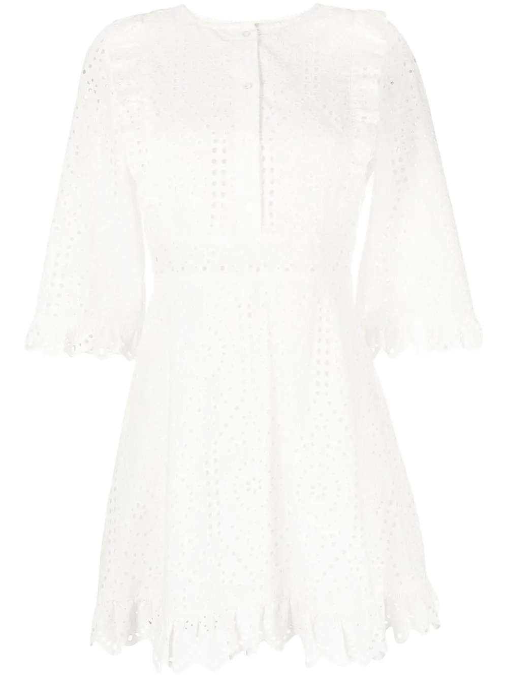 

TWINSET vestido con bordado inglés - Blanco