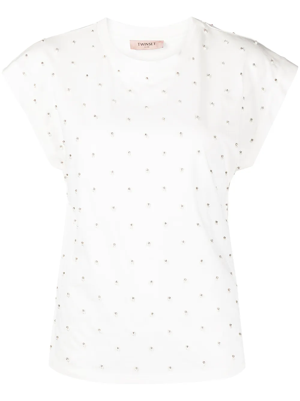 

TWINSET playera con detalle bordado - Blanco