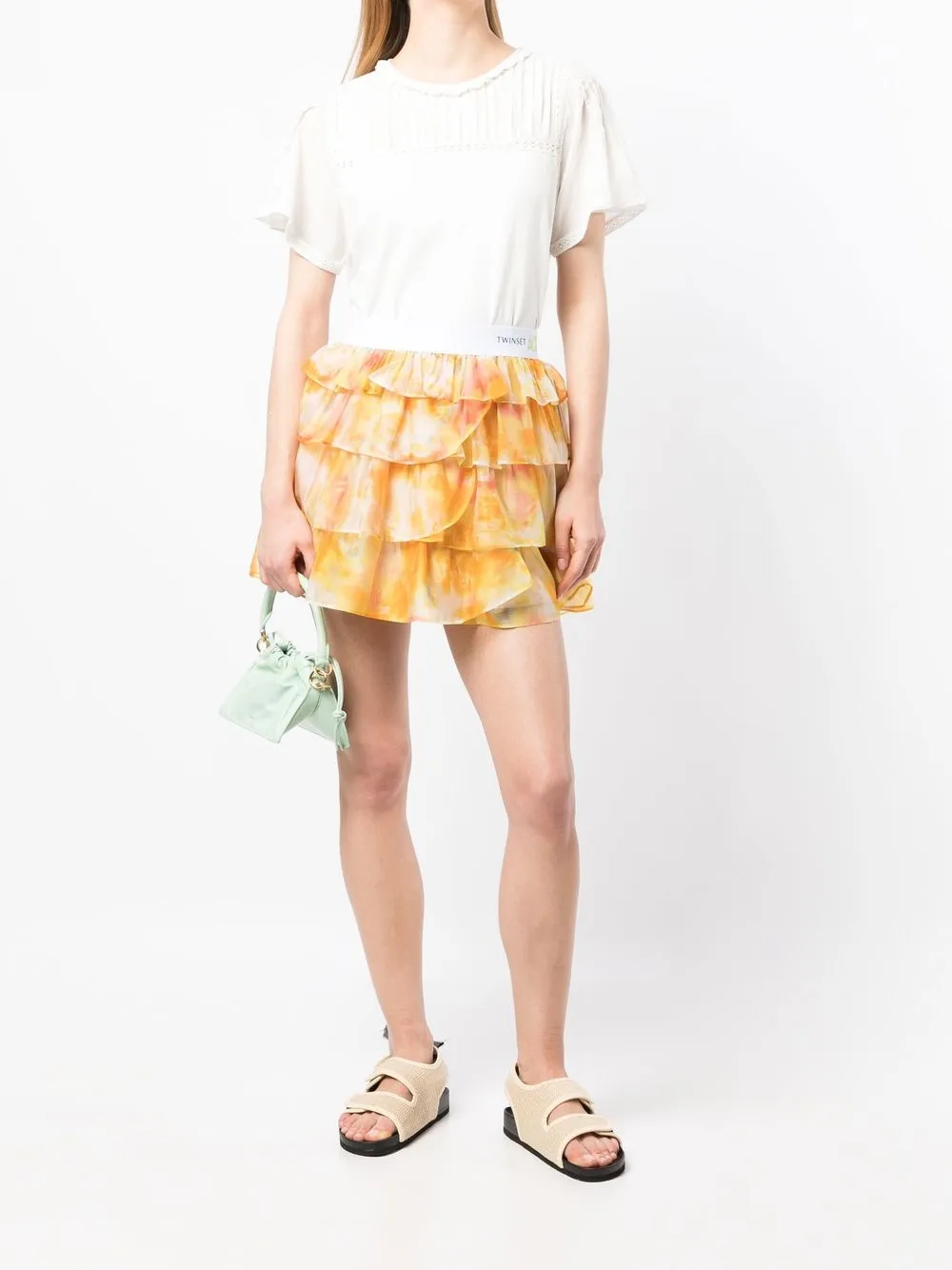 TWINSET Rok met elastische taille - Geel