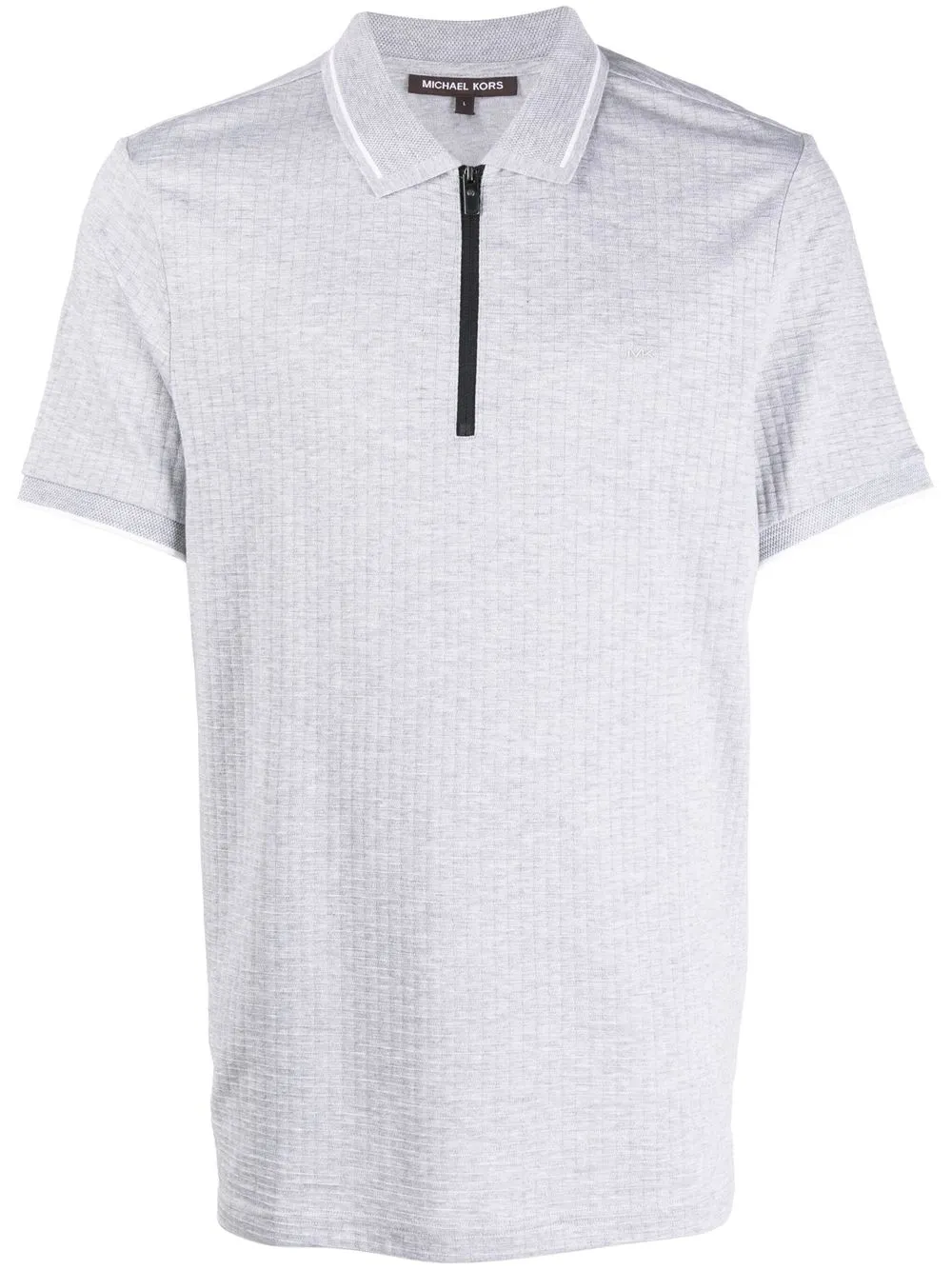 

Michael Kors playera tipo polo con cierre - Gris