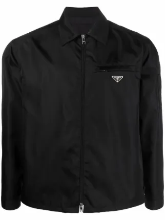 Prada Re-Nylon triangle-logo Shirt Jacket - Farfetch Prada Re-Nylon triangle-logo Shirt Jacket - Farfetch
