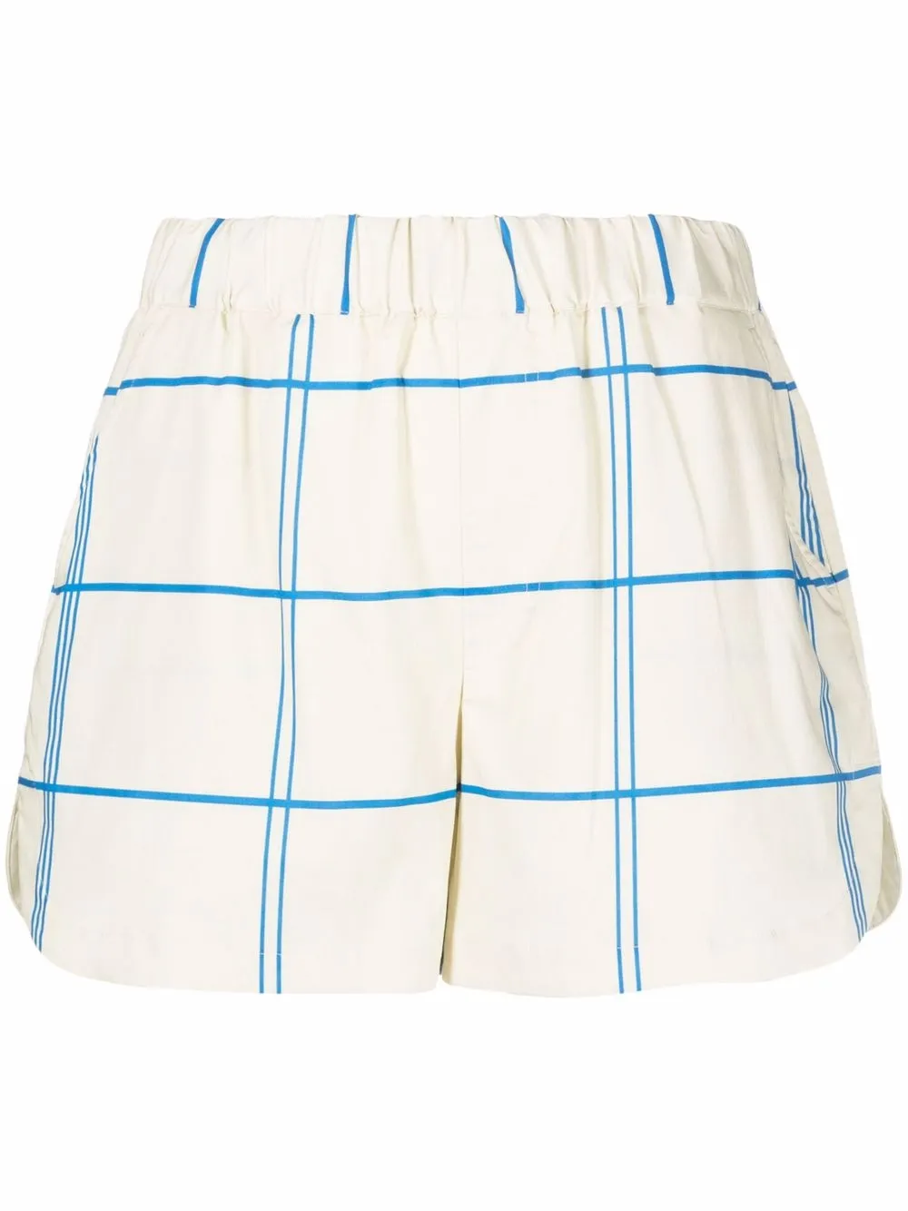

Manuel Ritz grid-print short shorts - Neutrals