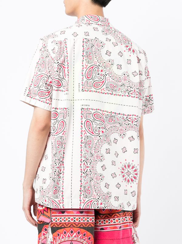 Sacai Bandana Print short-sleeve Shirt - Farfetch