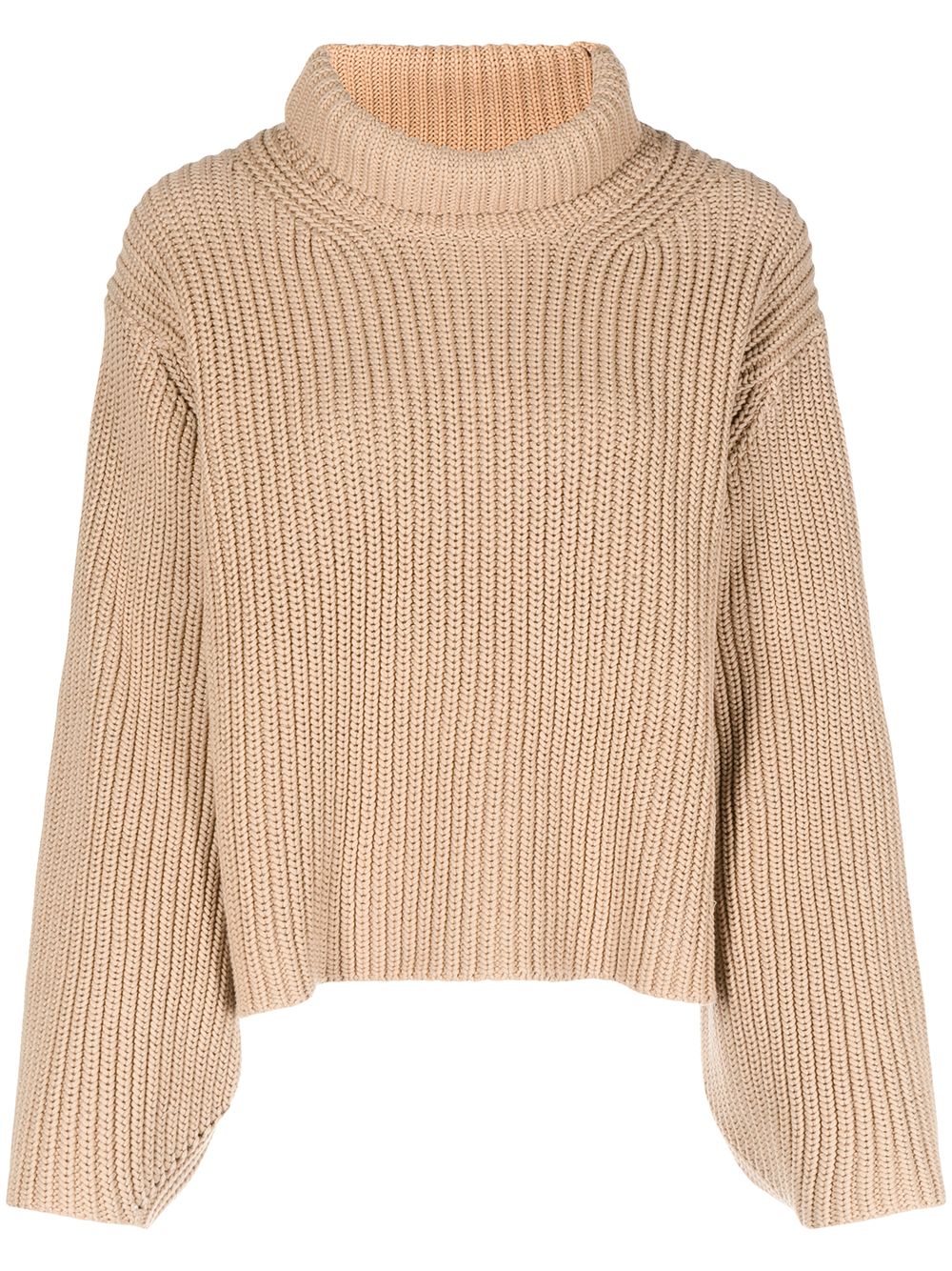 

REMAIN ribbed-knit roll neck jumper - Brown