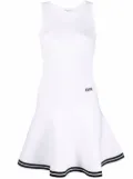 Sonia Rykiel pointelle knit fluted-skirt mini dress - White