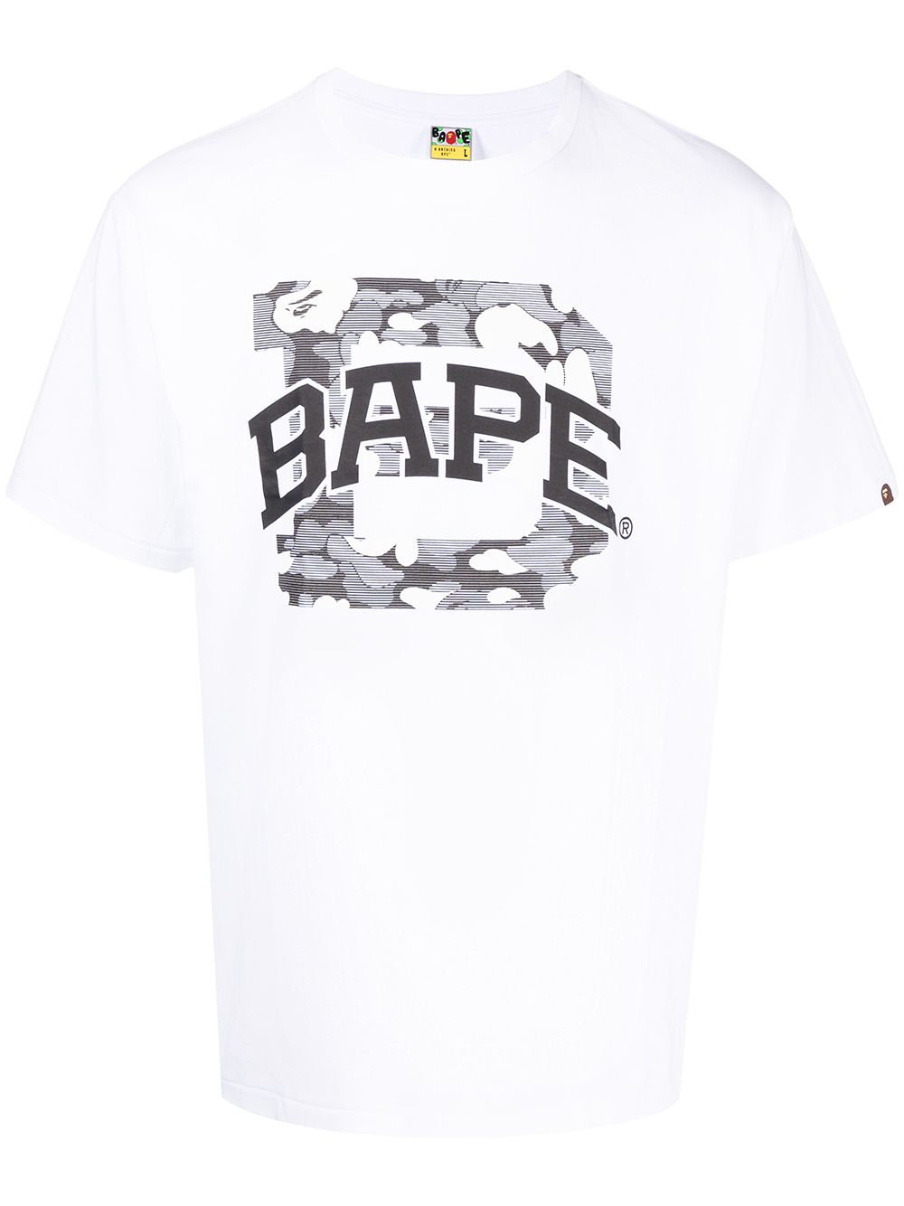 фото A bathing ape® футболка shark с камуфляжным принтом