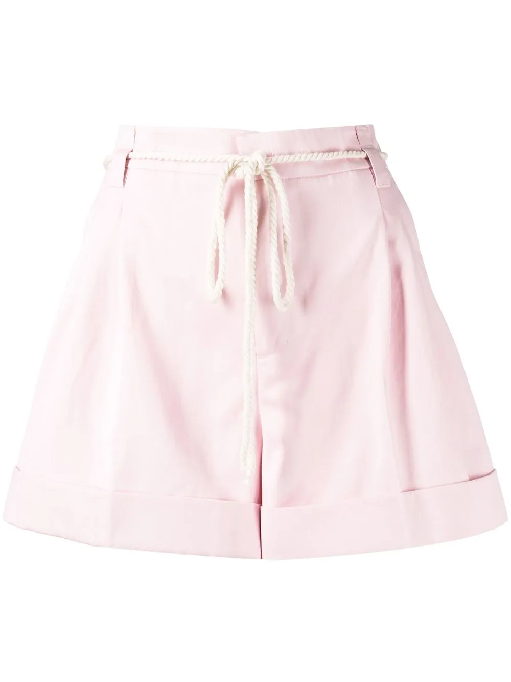 twinset short à taille ceinturée - rose