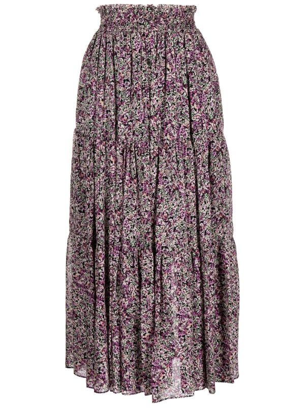 straight floral skirt