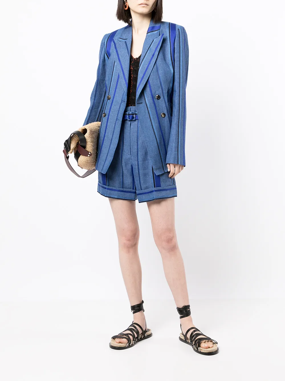 Gabriela Hearst High waist shorts - Blauw