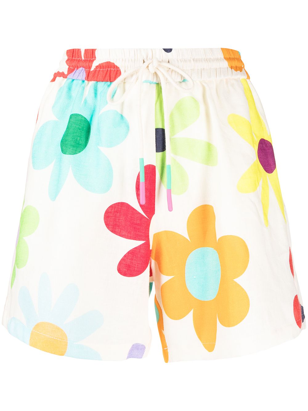 фото Mira mikati floral-print linen shorts