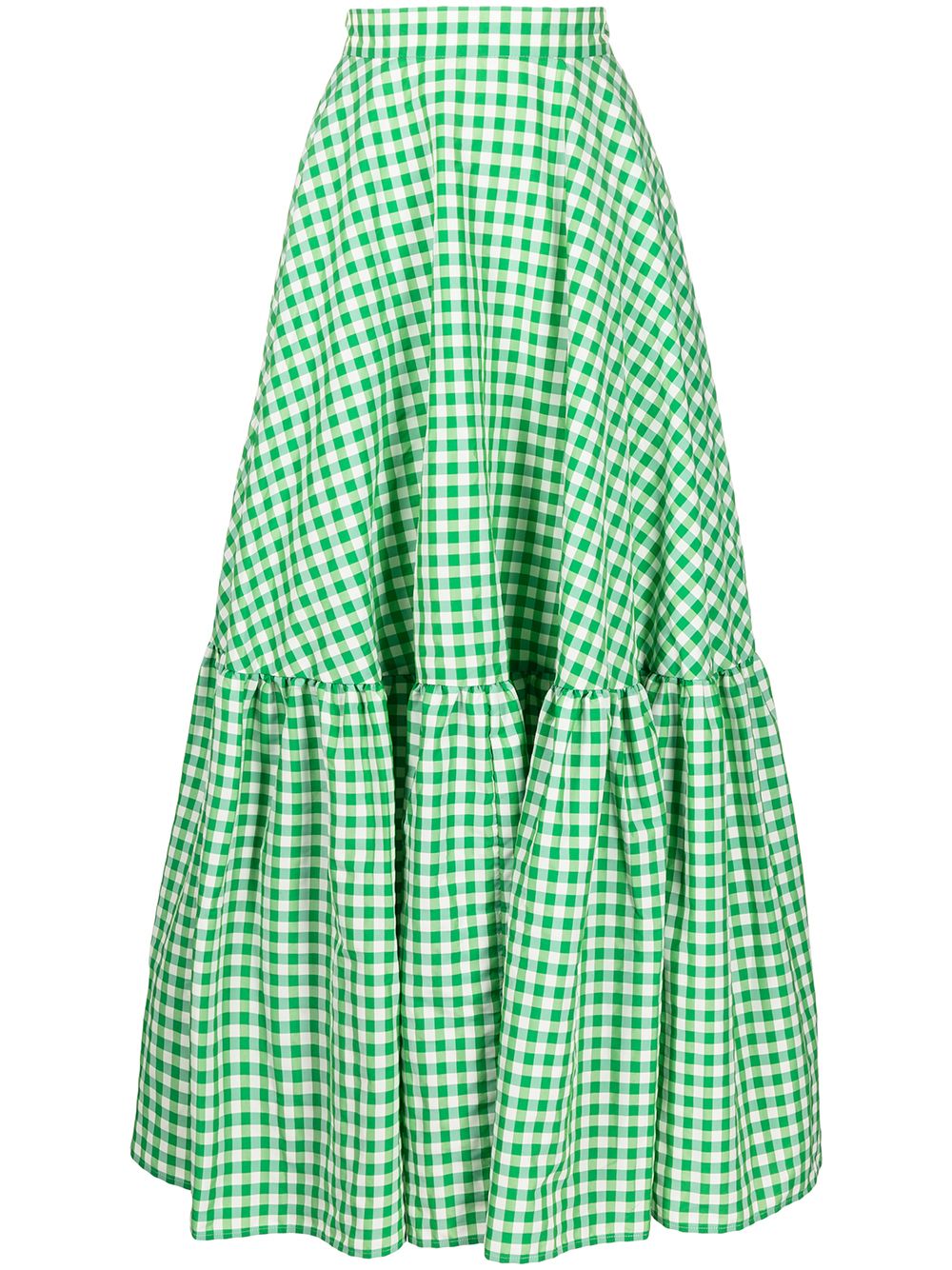 фото Mira mikati gingham tiered maxi skirt