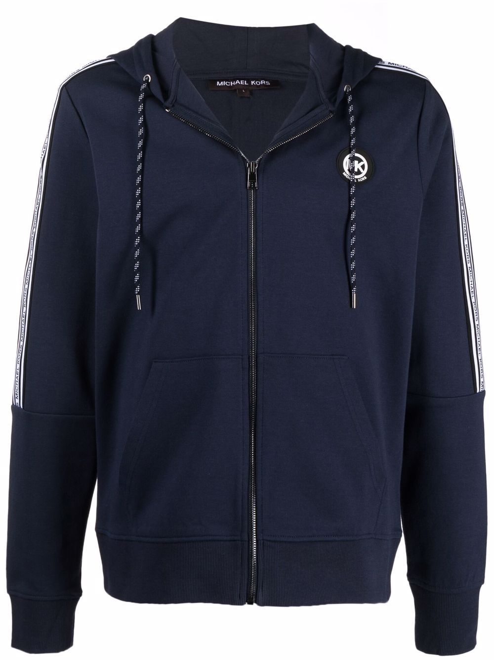 Michael Kors logo-patch zip-up hoodie