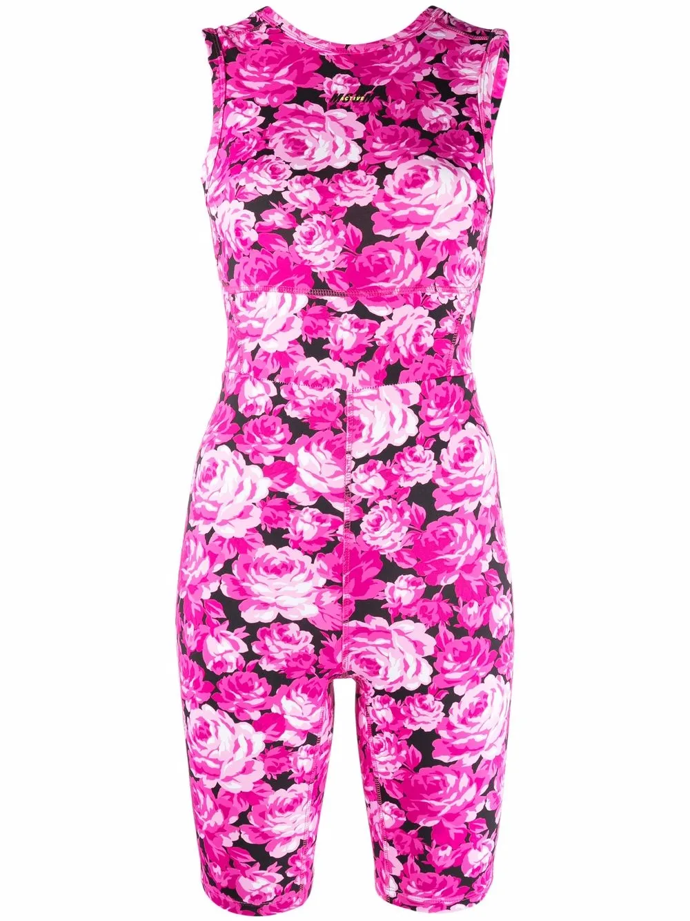 

MSGM jumpsuit corto con estampado floral - Rosado