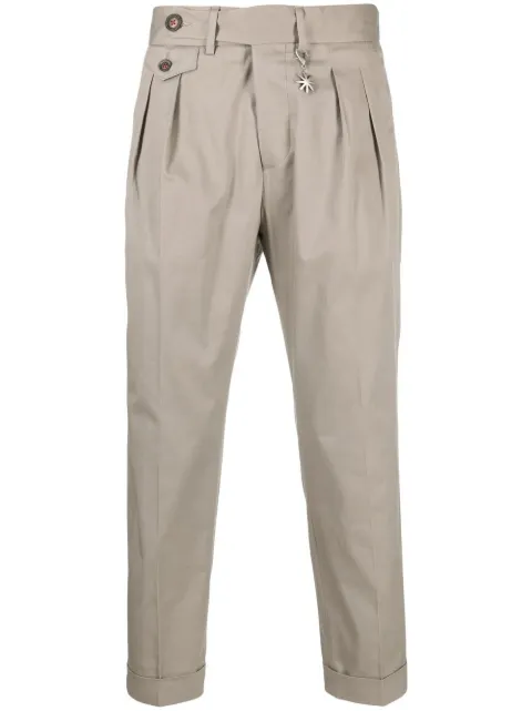 Manuel Ritz pleat-detail cropped trousers