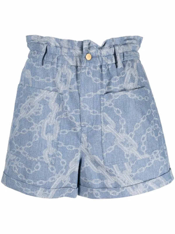 Manuel Ritz chainlink-print Denim Shorts - Farfetch