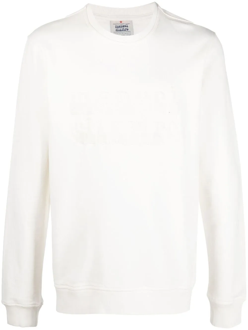 

Manuel Ritz sudadera con logo en relieve - Blanco