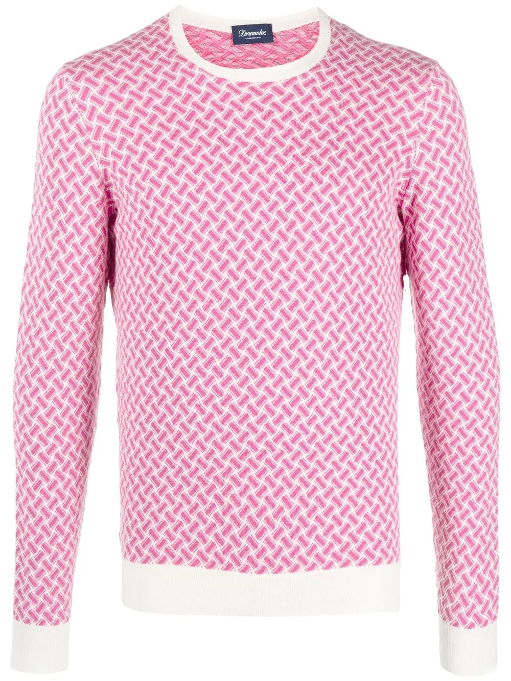 

Drumohr intarsia-knit crewneck jumper - Pink