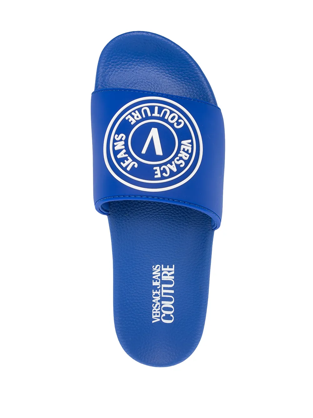 Versace Jeans Couture Logo Print Sliders - Farfetch