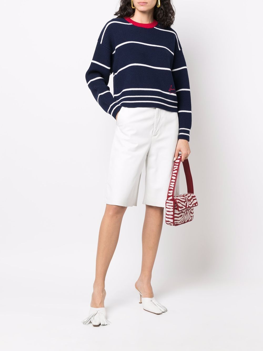 Image 2 of Sonia Rykiel striped crew-neck knitted jumper