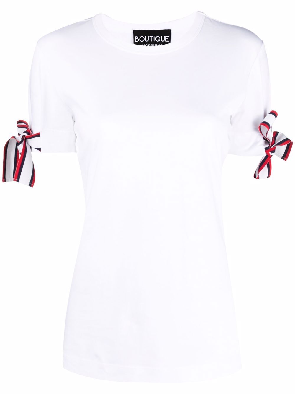 

Boutique Moschino playera con detalle de tres rayas - Blanco