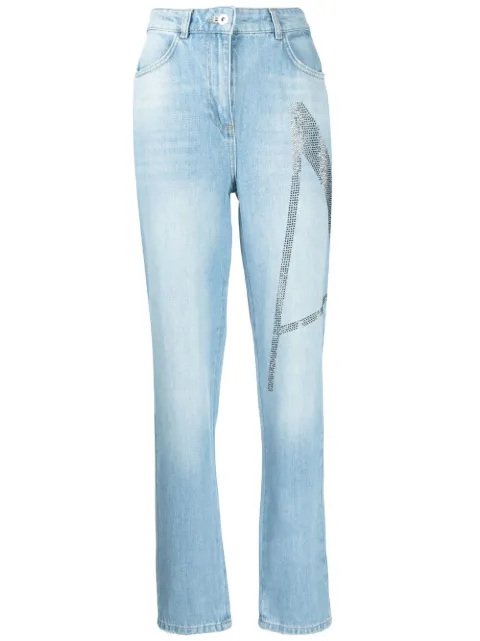 TWINSET gem-embellished straight-leg jeans