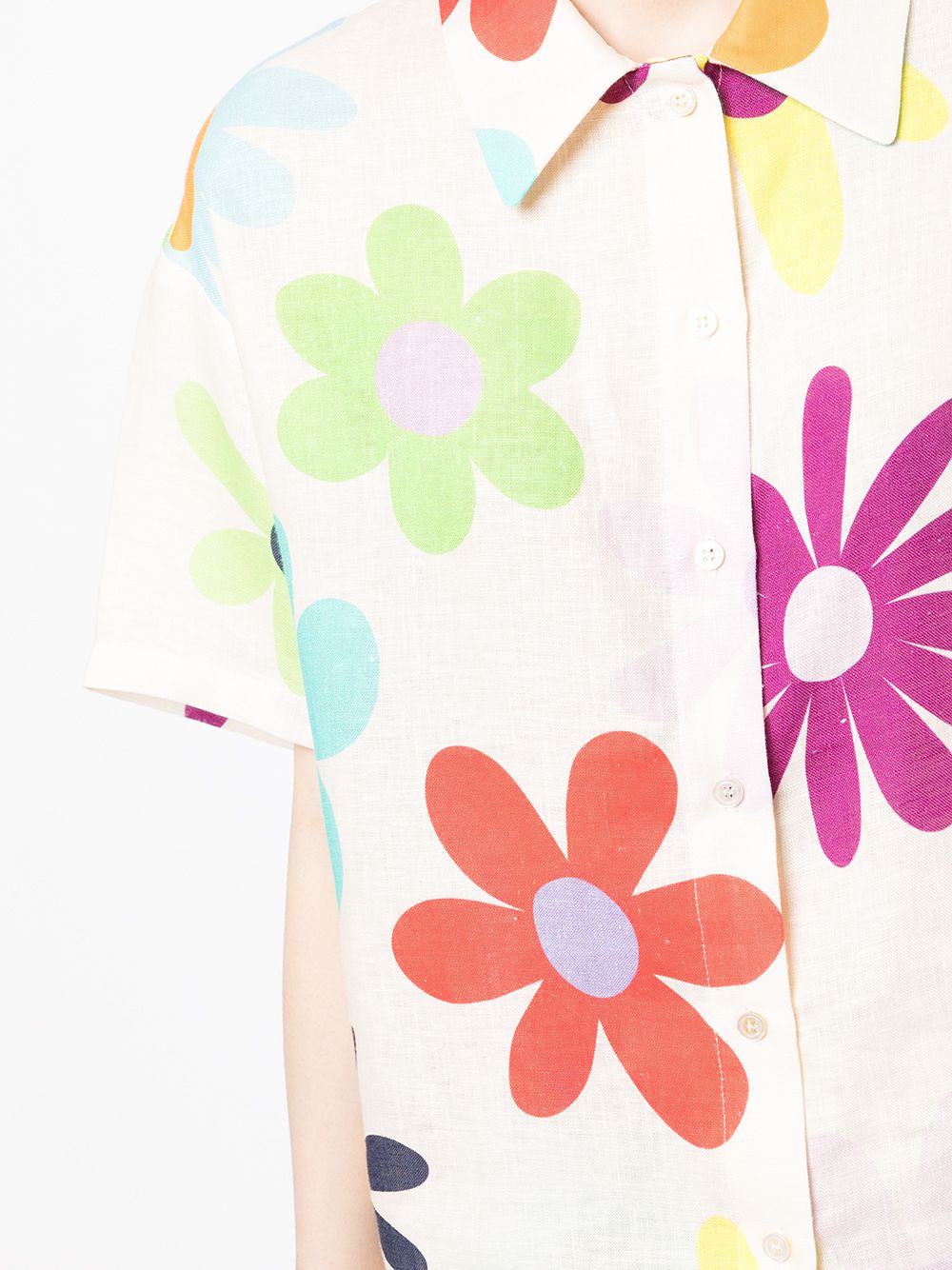 фото Mira mikati floral-print linen shirt