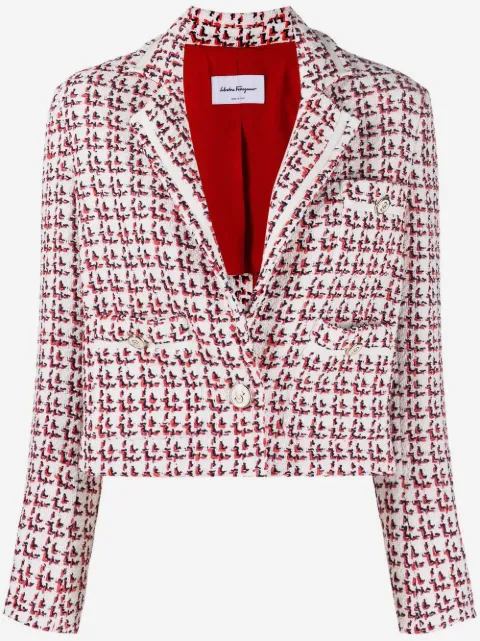Ferragamo veste crop boutonnée