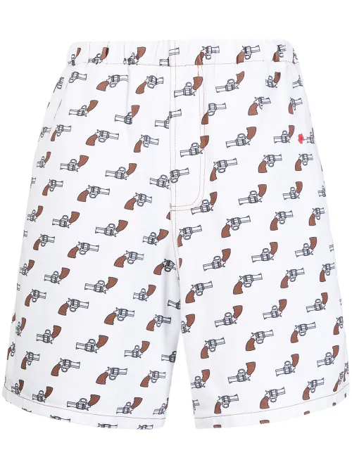Short en jean à imprimé graphique - DUOltd - Modalova