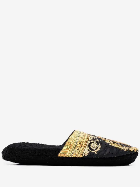 Versace Baroque-print slippers