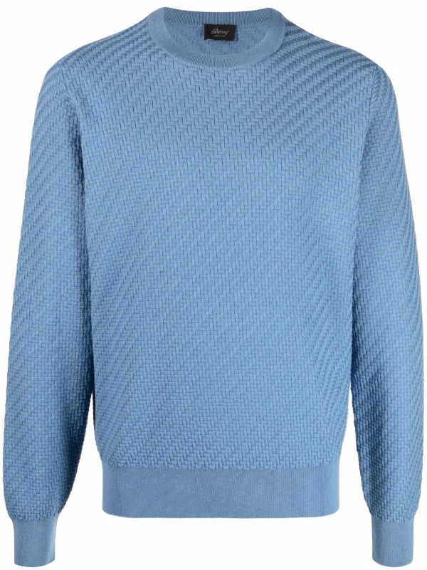 Shop Brioni textured woven jumper with 