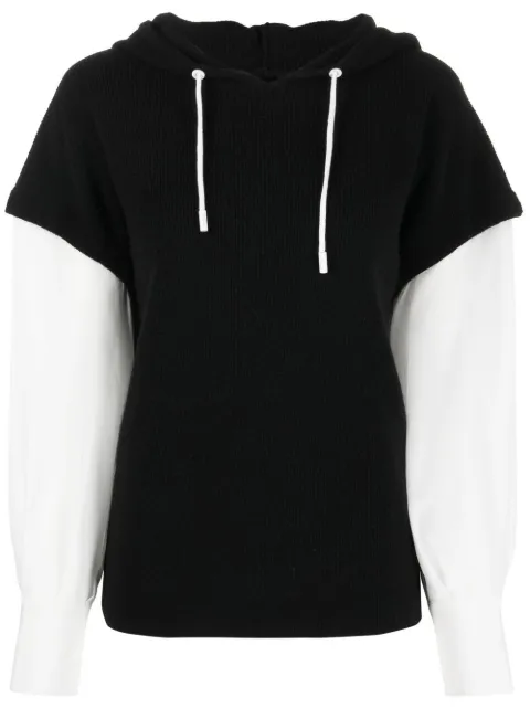 Max & Moi tvåfärgad hoodie med dragsko