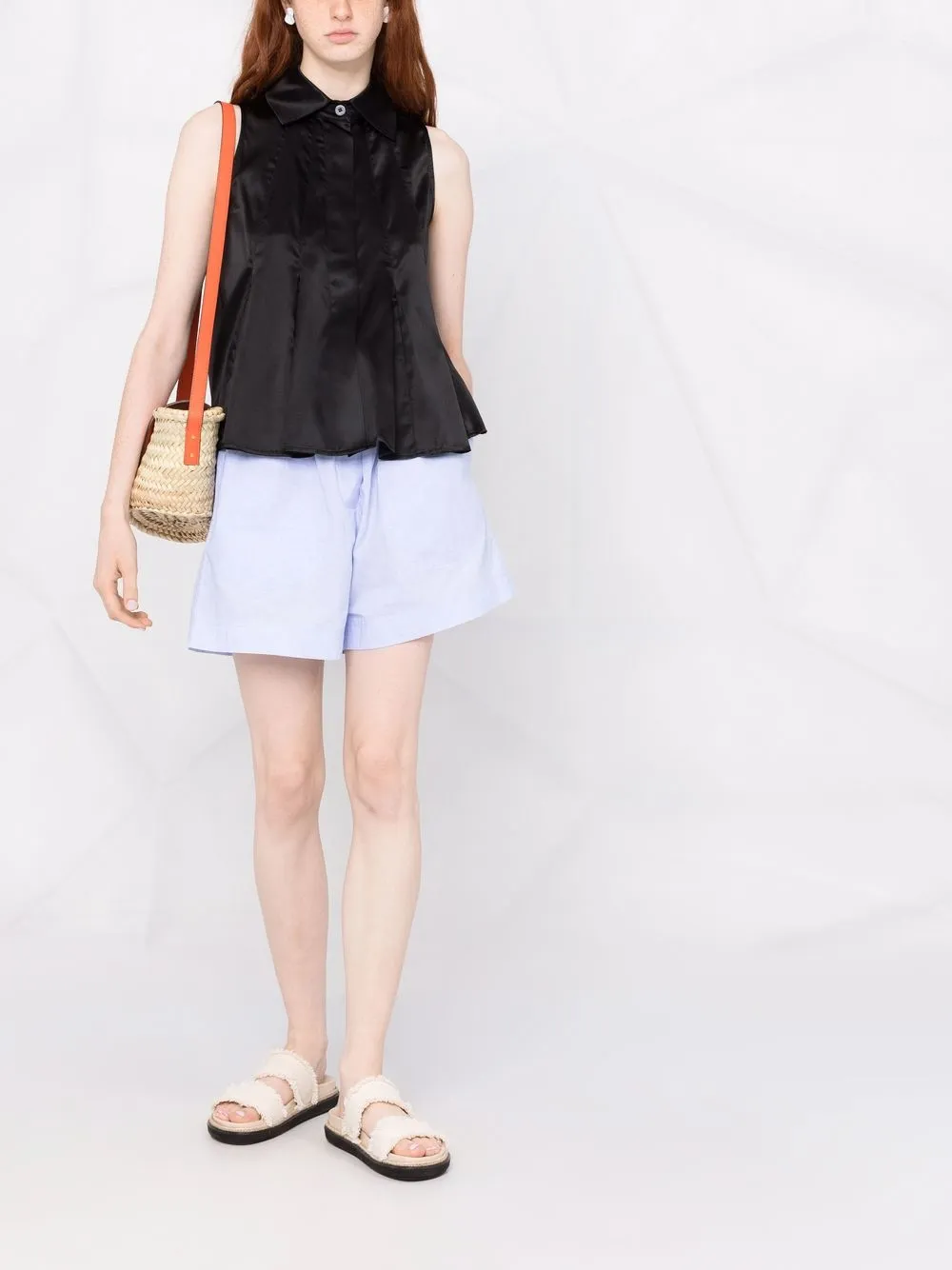 Max & Moi Zijden blouse - Zwart