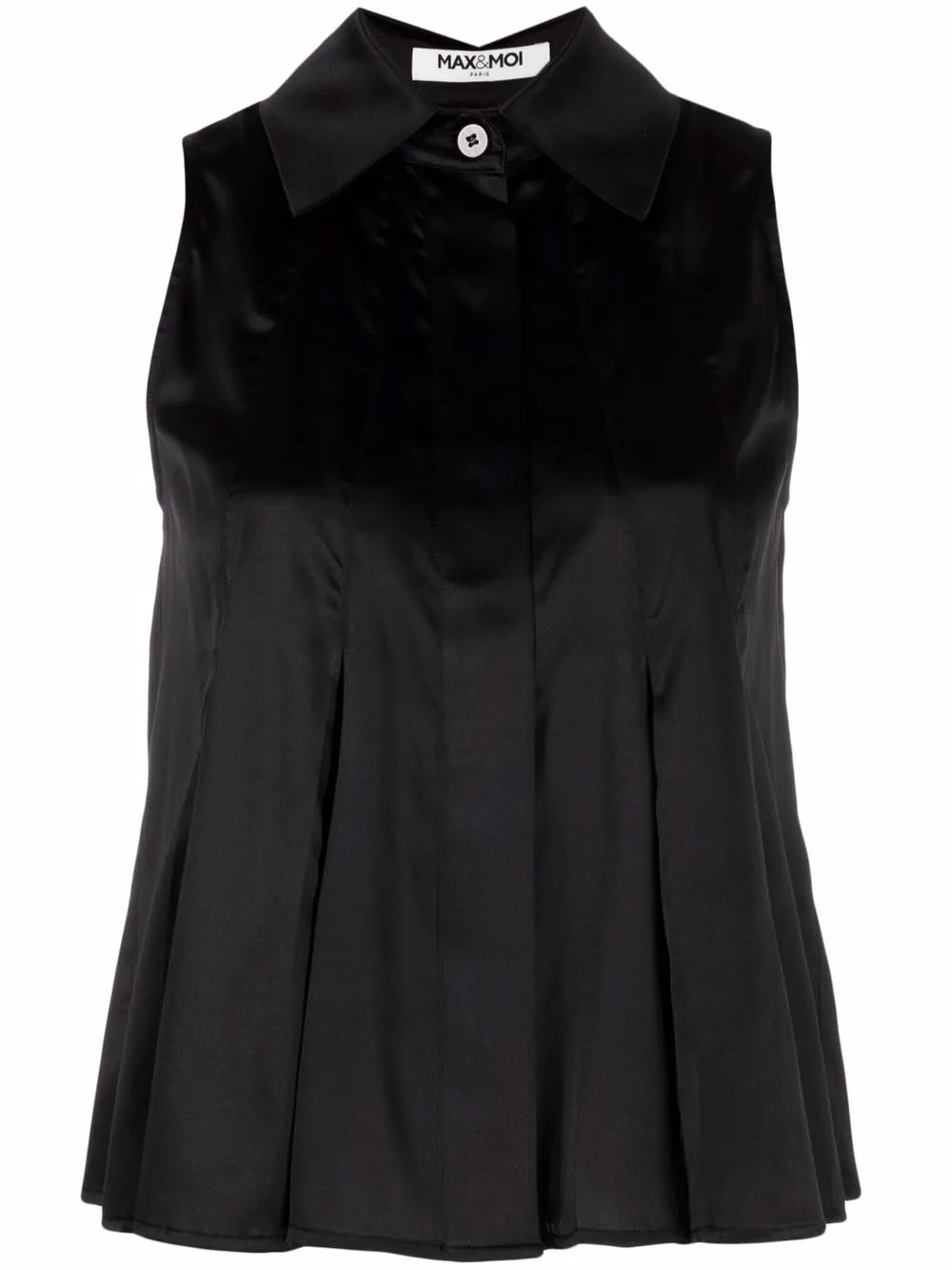 

Max & Moi blusa de seda sin mangas - Negro