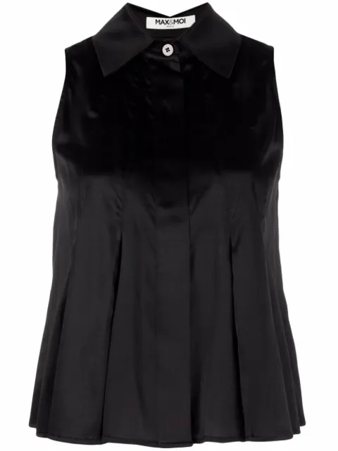 Max & Moi sleeveless silk blouse