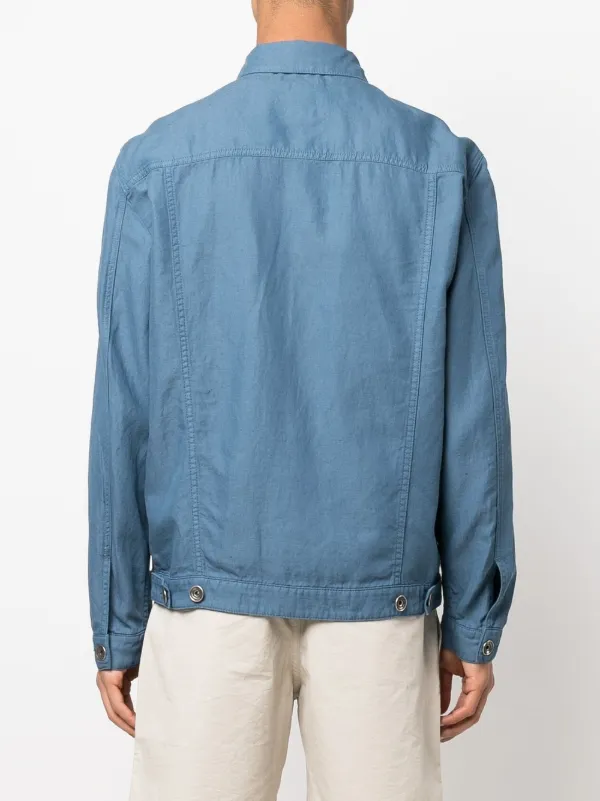 Shop Eleventy button-up shirt jacket 