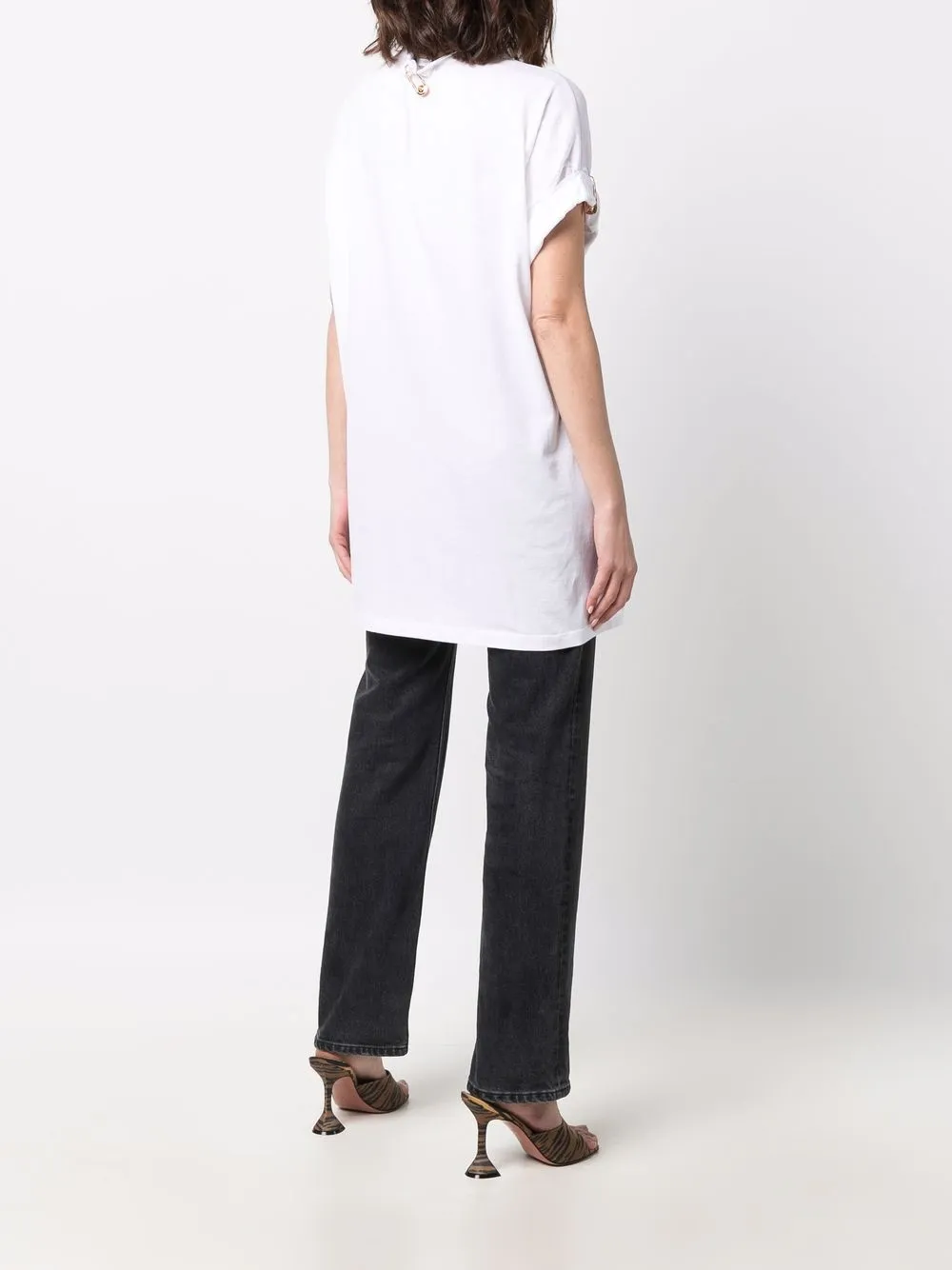 фото Versace футболка со сборками и принтом medusa