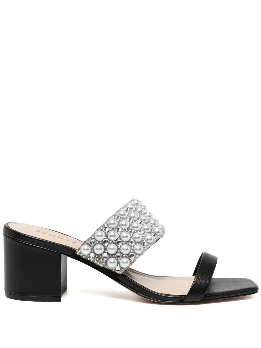 

Schutz sandalias con apliques de cristal - Negro