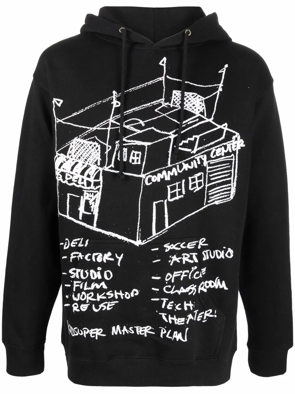 

KidSuper Community Center sketch hoodie - Black