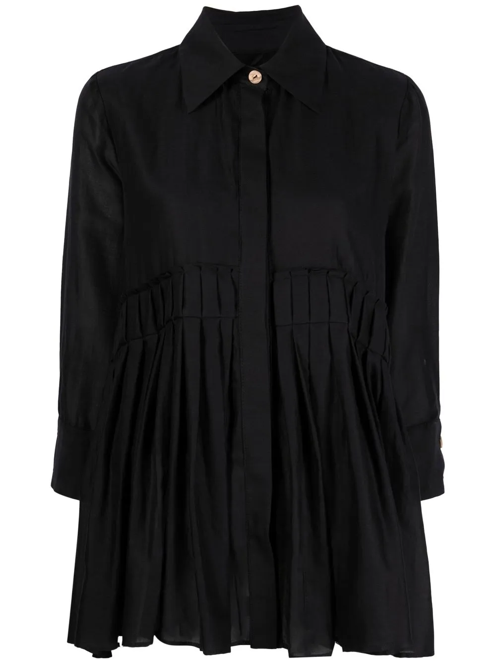 

Max & Moi blusa plisada con manga corta - Negro