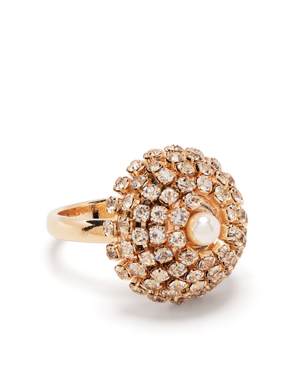 фото Anton heunis faux-pearl crystal cocktail ring