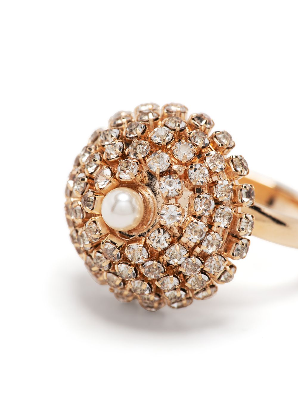 фото Anton heunis faux-pearl crystal cocktail ring