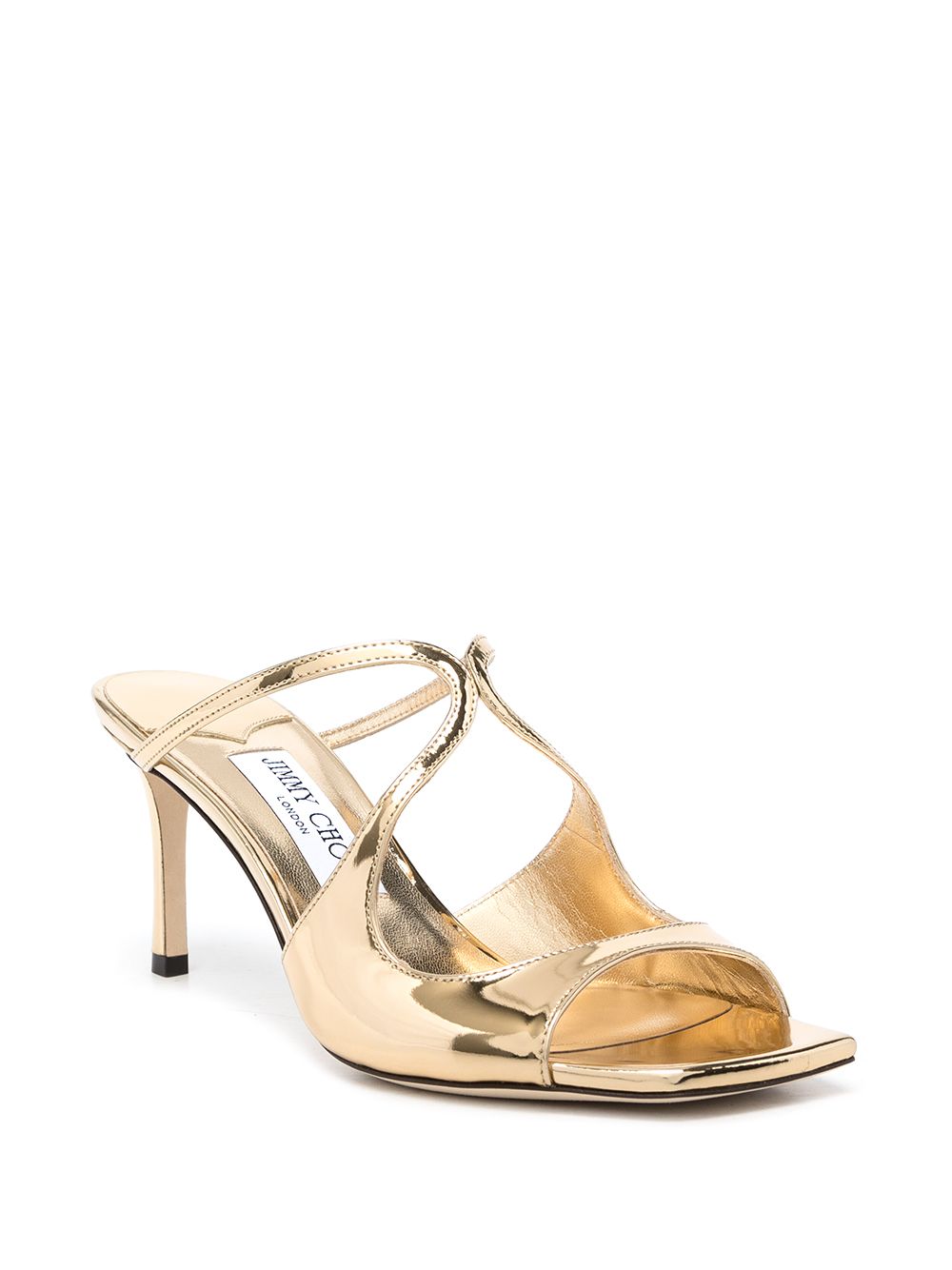 Jimmy Choo Anise 75mm heeled sandals Gold