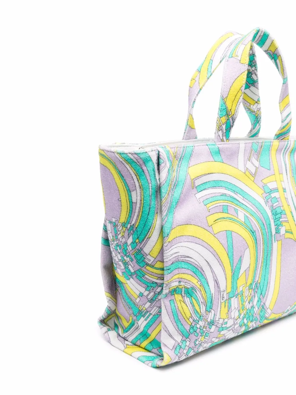 фото Emilio pucci junior vortici-print cotton changing bag