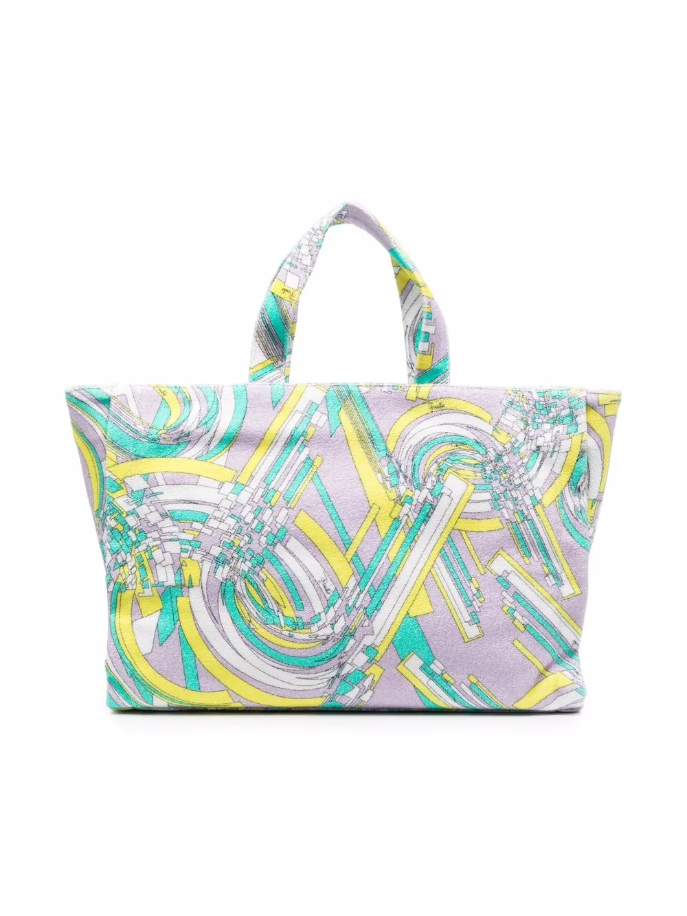 фото Emilio pucci junior vortici-print cotton changing bag