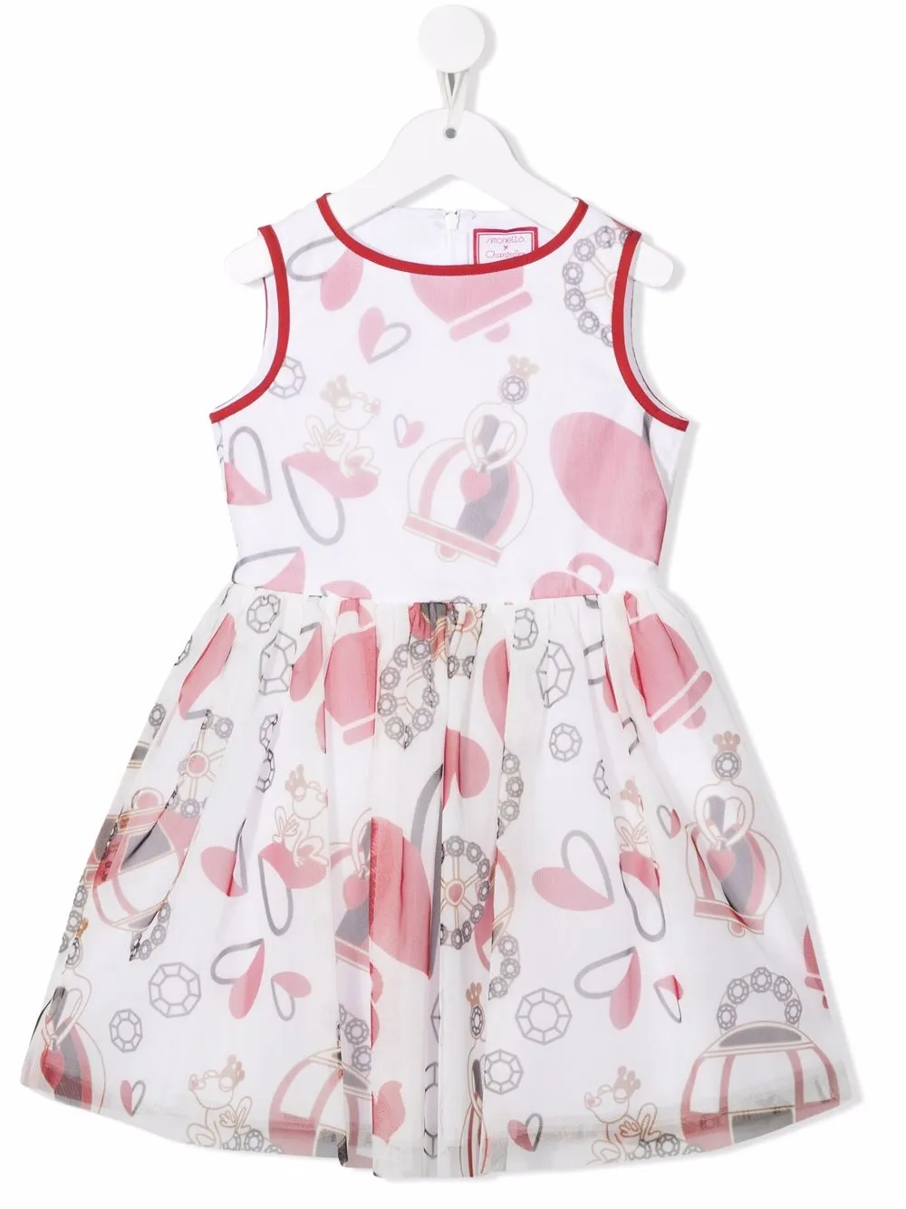 

Simonetta vestido sin mangas con estampado gráfico - Blanco